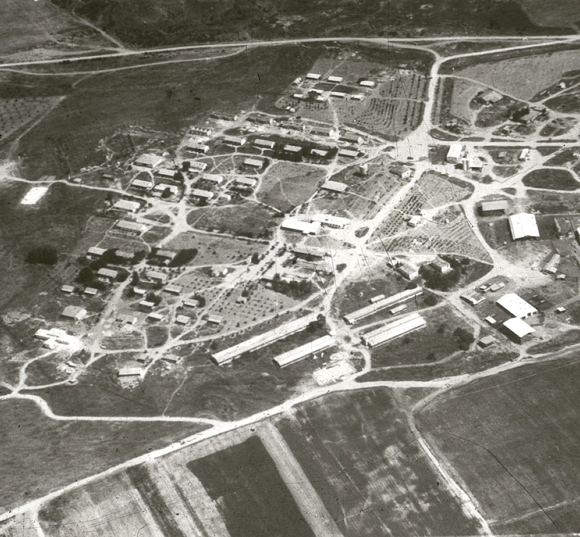 צילום אוויר אלכסוני של בארי, שנות ה-50